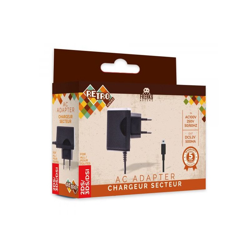 FREAKS AND GEEKS - ALIMENTATION SECTEUR NEW3DSXL/ NEW3DS/ 2DS/ 3DS/ 3DS XL/ DSI/ DSI XL/ DS LITE