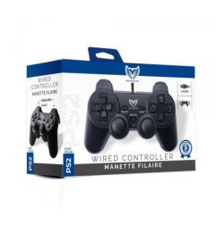 MOVETECK GAMER - MANETTE FILAIRE NOIR - CABLE 1.40 METRE - PS1/PS2
