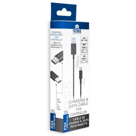 FREAKS AND GEEKS - CABLE DE RECHARGE - 3M - MANETTE - PS5