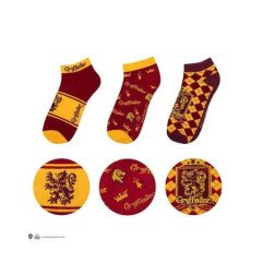 HARRY POTTER - LOT 3 PAIRES DE SOCQUETTES DU 35 AU 45 - GRYFFINDOR