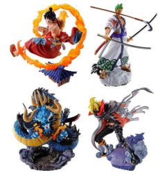 ONE PIECE -  LOT DE 4 FIGURINES 9 CM - PETITRAMA SET - REBIRTH WANO KUNI