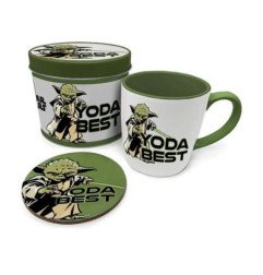 STAR WARS - COFFRET (BOITE A BISCUITS, MUG, SOUS-VERRE) - YODA BEST