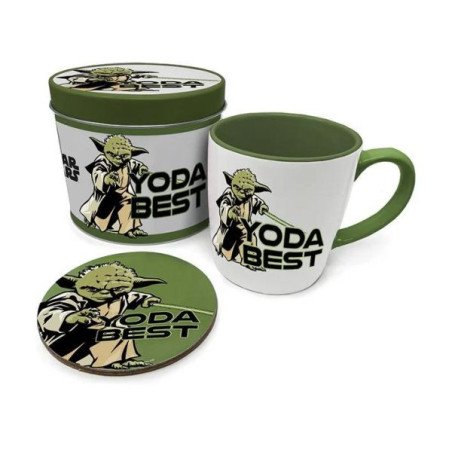 STAR WARS - COFFRET (BOITE A BISCUITS, MUG, SOUS-VERRE) - YODA BEST