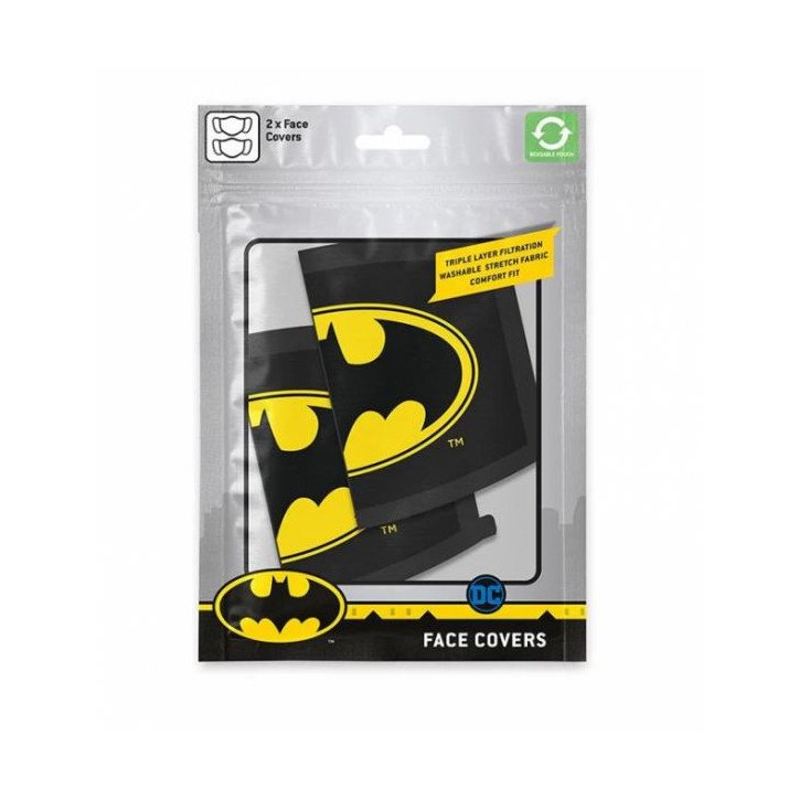 DC COMICS - BATMAN - MASQUE 100% COTTON - LOGO DC COMICS - BATMAN - MASQUE 100% COTTON - LOGO