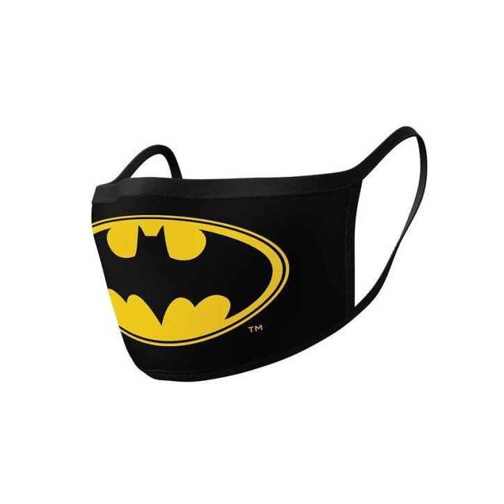 DC COMICS - BATMAN - MASQUE 100% COTTON - LOGO DC COMICS - BATMAN - MASQUE 100% COTTON - LOGO