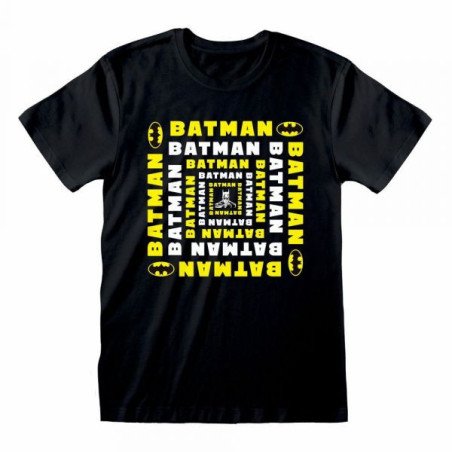 BATMAN - T-SHIRT BLACK - SQUARE NAME
