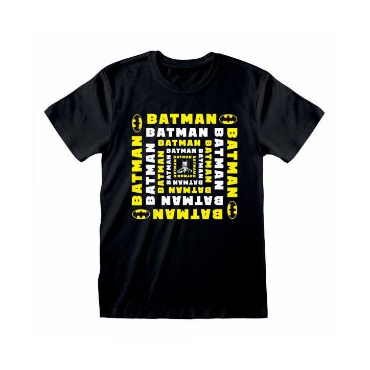 BATMAN - T-SHIRT BLACK - SQUARE NAME