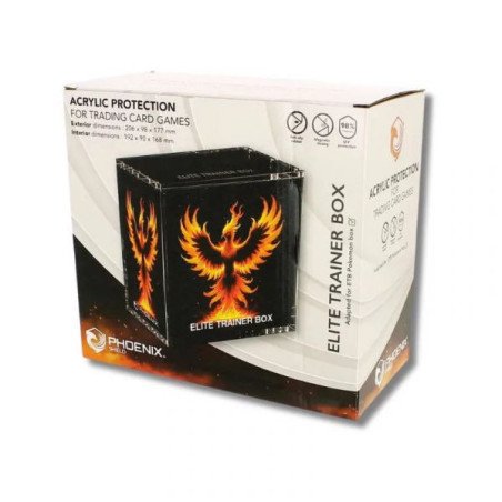 Phoenix Shield – Boîtier Acrylique Magnétique pour ETB Pokémon | Protection Anti-UV Premium