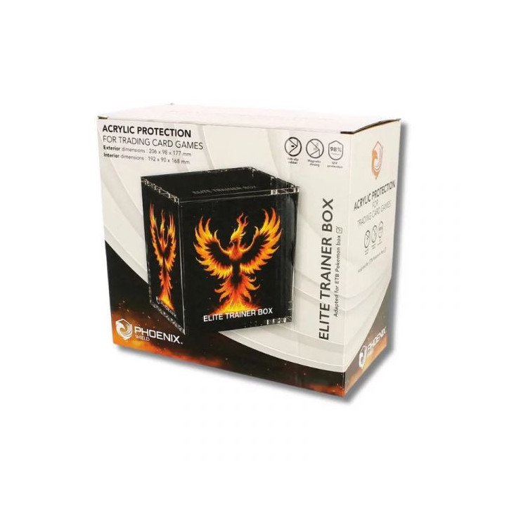 PHOENIX SHIELD - PROTECTION ACRYLIC CASE POUR ETB POKEMON (MAGNÉTIQUE) PHOENIX SHIELD - PROTECTION ACRYLIC CASE POUR ETB POKEMON (MAGNÉTIQUE)