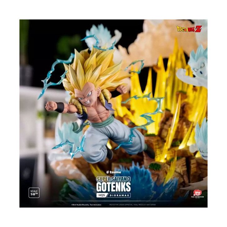 DRAGON BALL - DRAGON BALL Z - FIGURINE EN RESINE 48 X 49 X 54 CM - TSUME ART : HQS DIORAMAX - SSJ3 GOTENKS (800 EX)