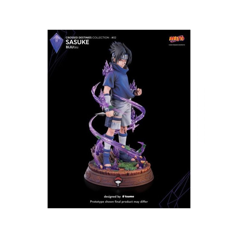 NARUTO - FIGURINE EN RESINE 24 X 24 X 45 - TSUME : BIJUTSU - SASUKE (2000 EX)