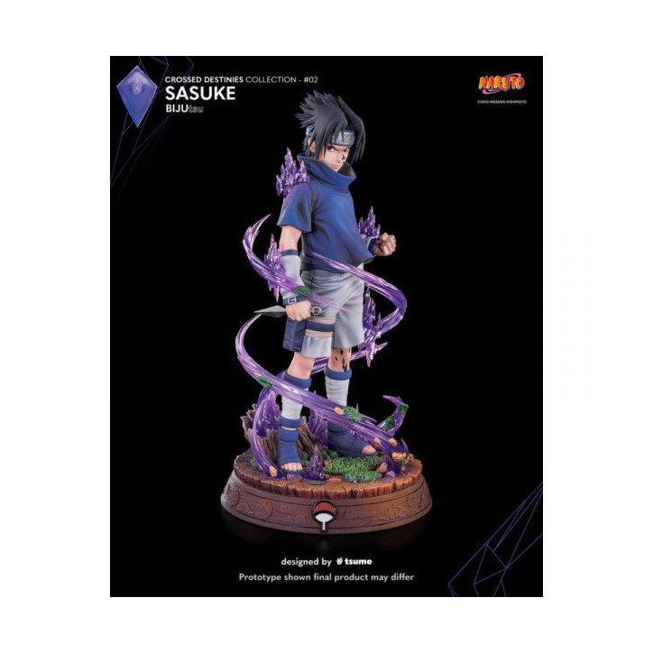 NARUTO - FIGURINE EN RESINE 24 X 24 X 45 - TSUME : BIJUTSU - SASUKE (2000 EX)
