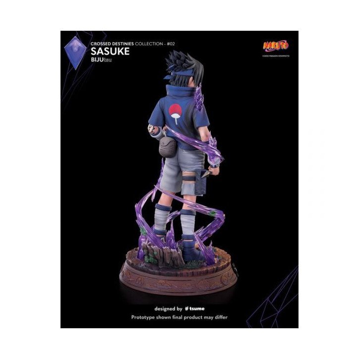 NARUTO - FIGURINE EN RESINE 24 X 24 X 45 - TSUME : BIJUTSU - SASUKE (2000 EX)