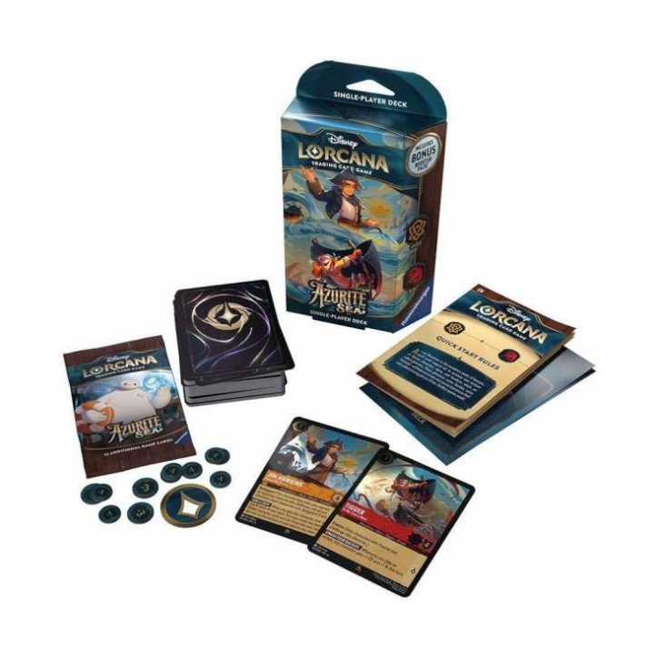 DISNEY - LORCANA - DECK DE DEMARRAGE (EMERAUDE/SAPHIR) - LA MER AZURITE (FR) DISNEY - LORCANA - DECK DE DEMARRAGE (EMERAUDE/SAPHIR) - LA MER AZURITE (FR)