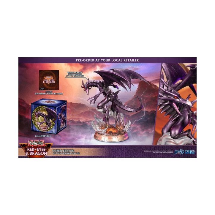 Yu-Gi-Oh! - Figurine 32 cm - First 4 figure - Red-eyes dragon purple edition