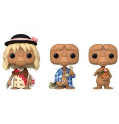 E.T. the extra-terrestrial  Vinyl figure POP! - 3 pack - E.T. in disguise / E.T. in robe / E.T. with flowers