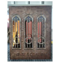 House of the Dragon  - Maquette 23 cm  - Book Nook Tiny Adventures - Iron Throne