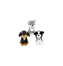 Divers - Peluche 28 cm - Chien assis - Assortiment