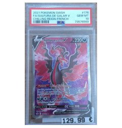 Pokémon - Carte à l'unité -  Sulfura de Galar V  (176/198) Grade 10 P.S.A.