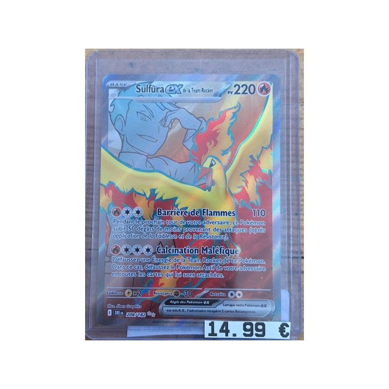 Pokèmon - Carte à l'unité - Sulfura ex de la Team Rocket (208/182)