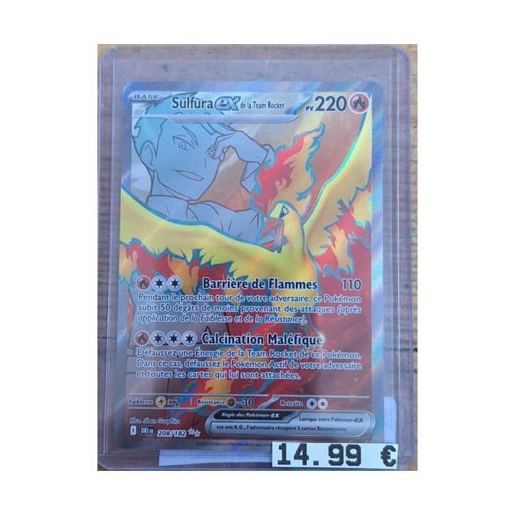 Pokèmon - Carte à l'unité - Sulfura ex de la Team Rocket (208/182)