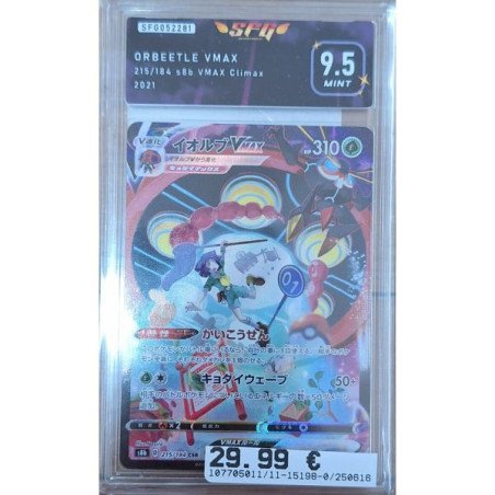Pokémon - Carte à l'unité - Orbeetle Vmax Jap (215/184) grade 9.5 S.F.G