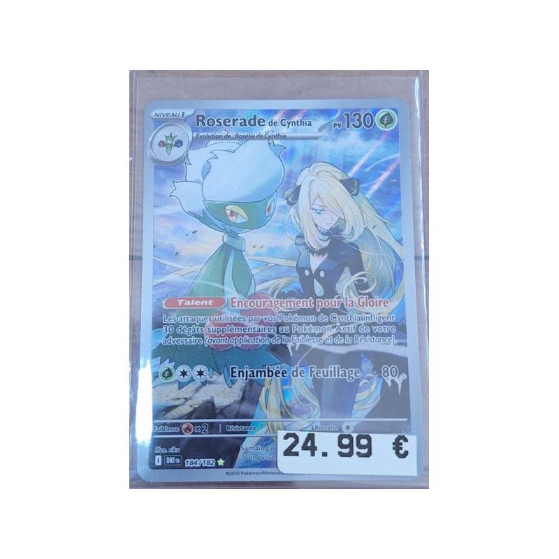 Pokémon - Carte à l'unité - Roserade de Cynthia  (184/182 ) N.M.