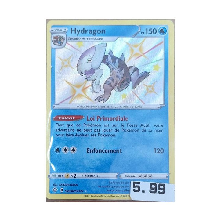 Pokémon - Carte à l'unité - Hydragon (sv036/sv122) N.M. Pokémon - Carte à l'unité - Hydragon (sv036/sv122) N.M.