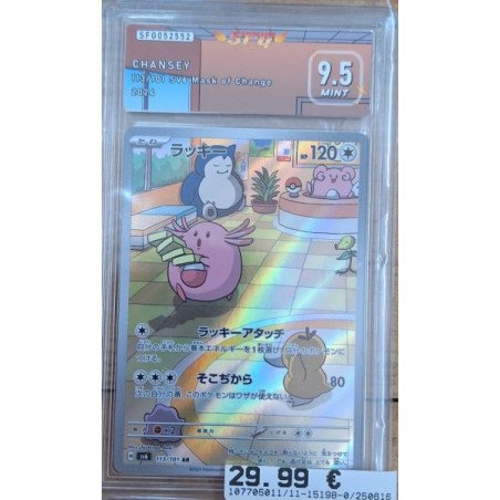 Pokémon - Carte à l'unité -  Chansey Jap (113/101) grade 9.5 S.F.G