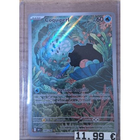 Pokémon - Carte à l'unité -  Coquiperl (195/182) N.M.