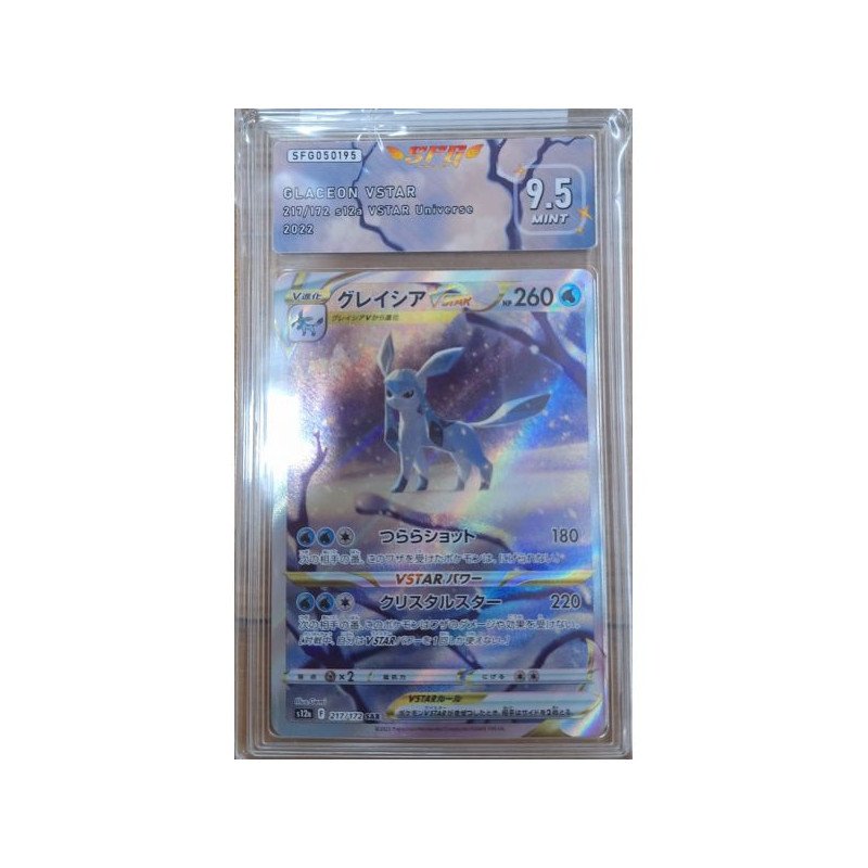 Pokémon - Carte à l'unité -  Glaceon VStar jap  (217/172) grade 9.5 S.F.G.