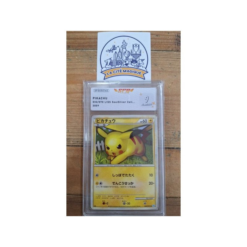 Pokémon - Carte à l'unité -  Pikachu Jap (032/070) grade 9 S.F.G.