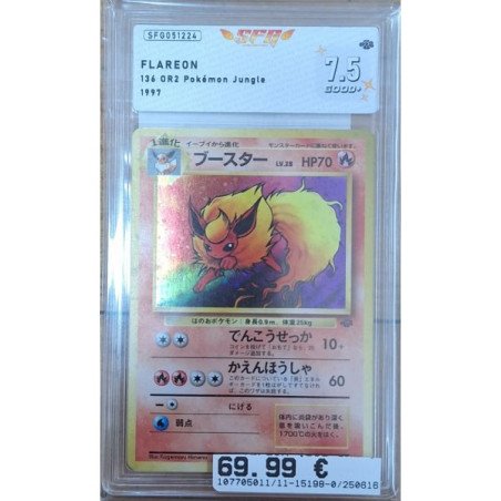 Pokémon - Carte à l'unité - Flareon (136 OR2 ) gradée 7.5 S.F.G.