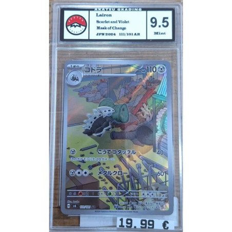 Pokèmon - Carte à l'unité - Lairon Jap (111/101) Grade 10 Akastu Grading