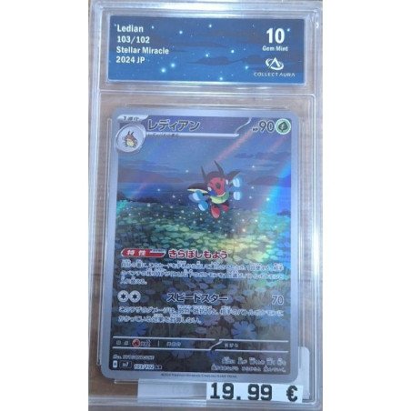 Pokèmon - Carte à l'unité - Ledian Jap (103/102) Grade 10 Akastu Grading