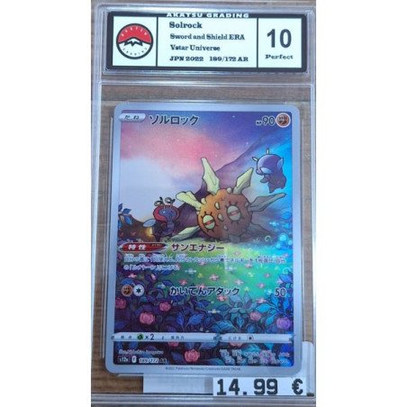 Pokèmon - Carte à l'unité - Solrock Jap (189/172) Grade 10 Akastu Grading