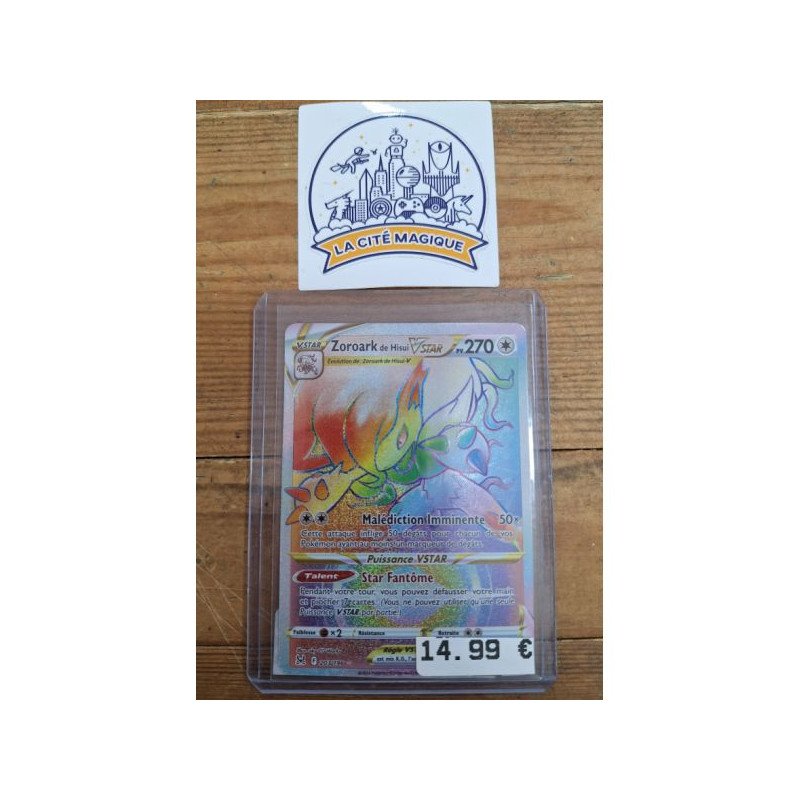 Pokémon - Carte à l'unité - Zoroark de Hisui Vstar (203/196) N.M.