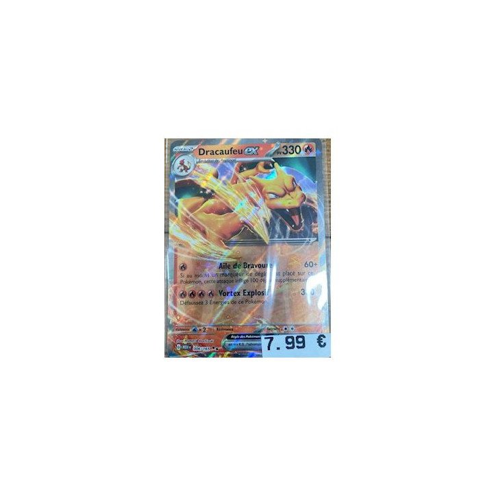Pokémon - Carte à l'unité - Dracaufeu ex (006/165) N.M. Pokémon - Carte à l'unité - Dracaufeu ex (006/165) N.M.