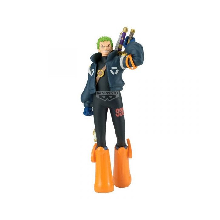 ONE PIECE - FIGURINE 17CM - BANPRESTO - THE SHUKKO FIGURE - RORONOA ZORO VER. EGGHEAD