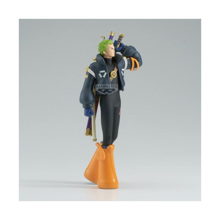 ONE PIECE - FIGURINE 17CM - BANPRESTO - THE SHUKKO FIGURE - RORONOA ZORO VER. EGGHEAD