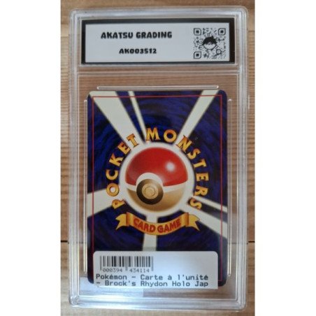 Pokémon - Carte à l'unité - Brock's Rhydon Holo Jap  (045) Gradée 7 Akatsu Grading
