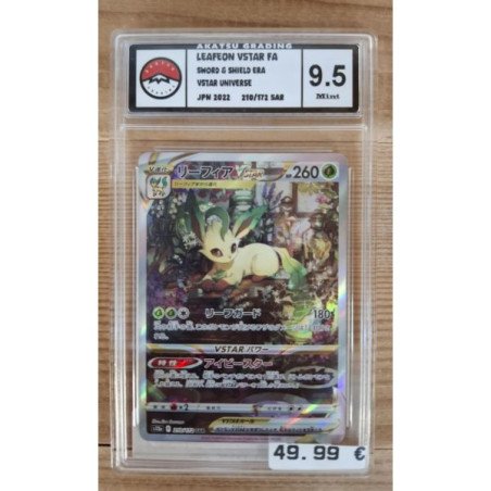 Pokémon - Carte à l'unité - Leafon Vstar Jap (210/172) grade 9.5 Akatsu Grading