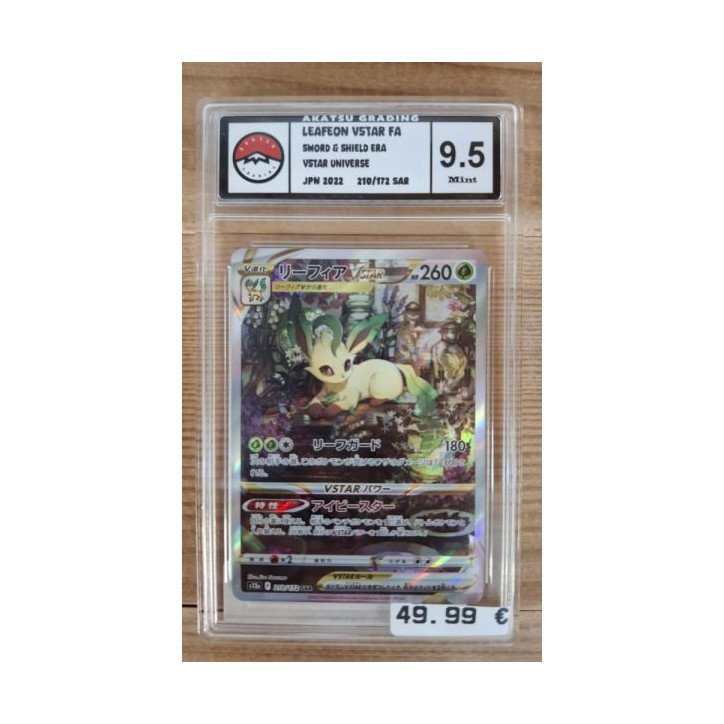 Pokémon - Carte à l'unité - Leafon Vstar Jap (210/172) grade 9.5 Akatsu Grading