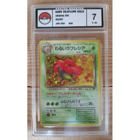 Pokémon - Carte à l'unité - Dark Vileplume Holo Jap  (045) Gradée 7 Akatsu Grading