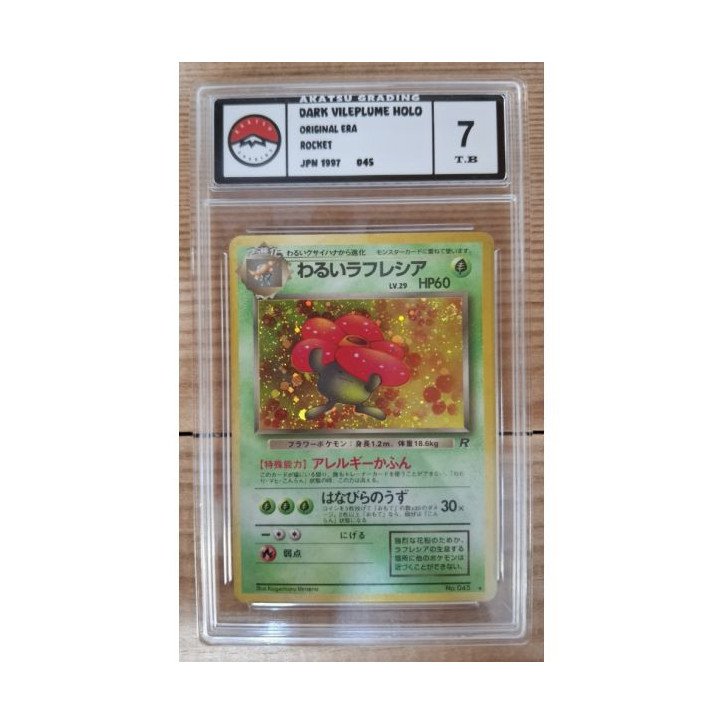 Pokémon - Carte à l'unité - Dark Vileplume Holo Jap  (045) Gradée 7 Akatsu Grading