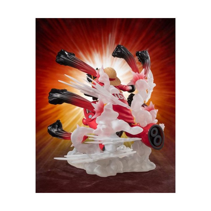 One Piece - Figurine 18 cm - Tamashii Nations : Figuarts Zero - Monkey D. Luffy Gum-gum hawk gatling extra batt