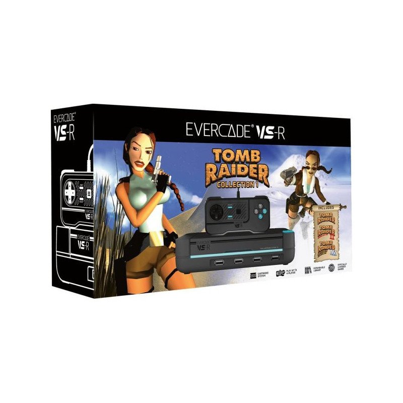 Blaze Evercade VS-R - Console + 1 Manettes + Cartouche incluse Giga Cart Tomb Raider Collection 1 OCC