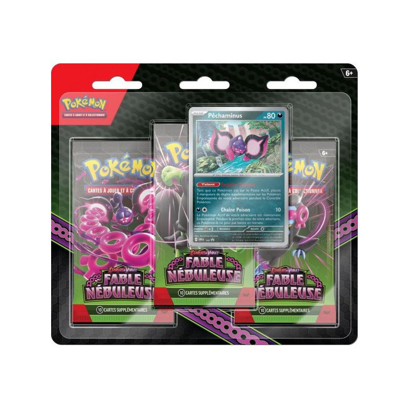 Pokémon – Écarlate et Violet – Pack de 3 Boosters Fable Nébuleuse (FR)