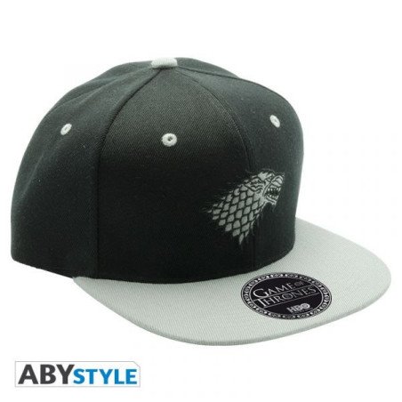GAME OF THRONES - CASQUETTE SNAPBACK BLACK & GREY - STARK