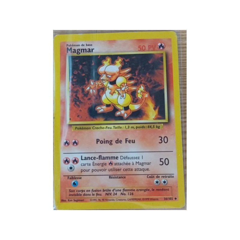 Pokémon - Carte à l'unité - Magmar - Edition Fossile (36/102) Good